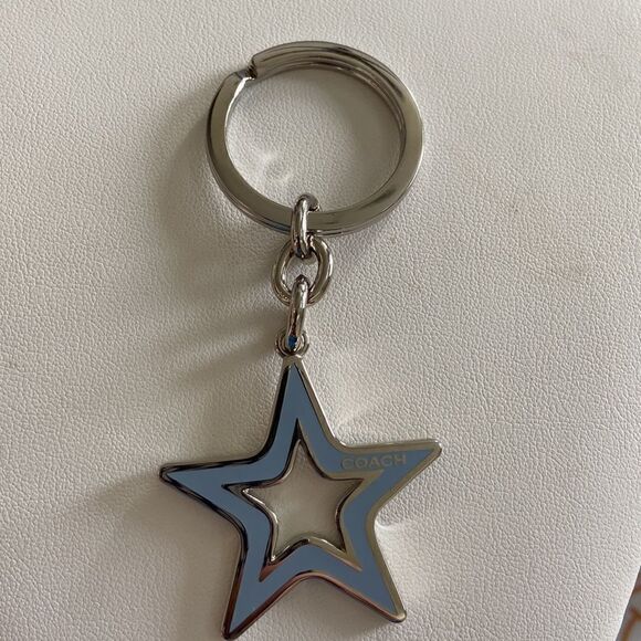 Coach Star light blue key chain holder NWOT - Picture 1 of 4